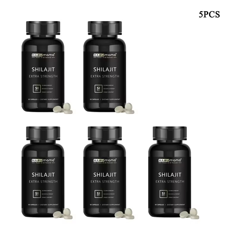 Organic Shilajit for Men | 60 Capsules | Natural Energy + Stamina Booster | Himalayan Mineral Power | Clinically Studied Formula