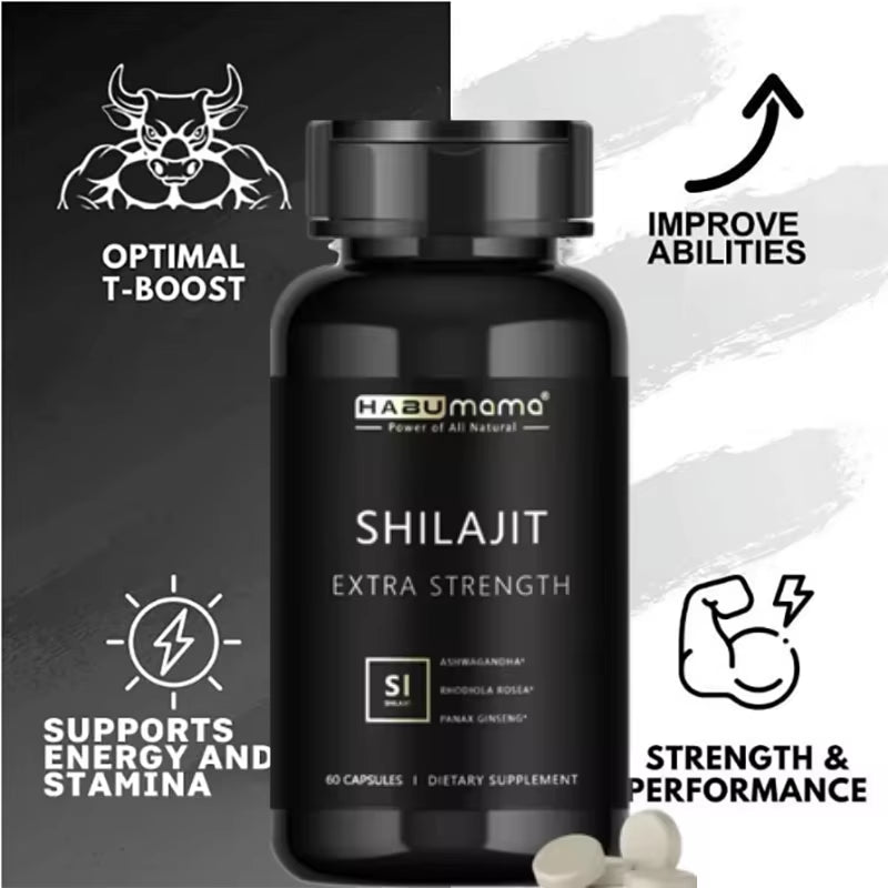 Organic Shilajit for Men | 60 Capsules | Natural Energy + Stamina Booster | Himalayan Mineral Power | Clinically Studied Formula