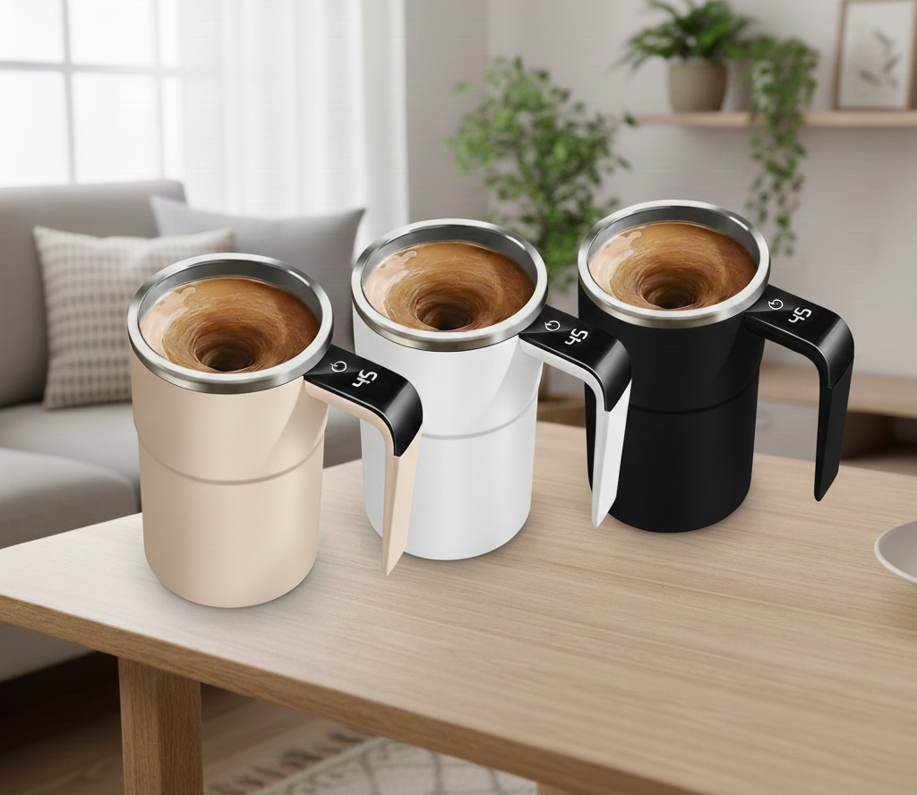 Automatic Self-Stirring Mug – Perfect Coffee at One Touch